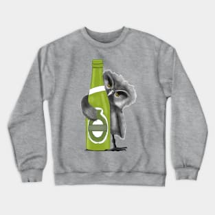 Owl with beer Crewneck Sweatshirt